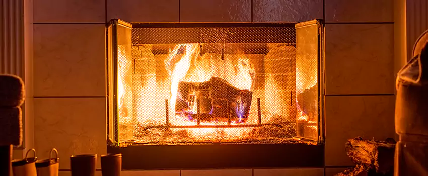 Mendota Hearth Landscape Fireplace Installation in Hoffman Estates, Illinois