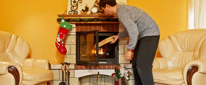 Rusted Metal Fireplace Restoration in Hoffman Estates, Illinois